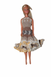 Barbie šaty pletené vzorované