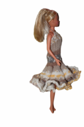 Barbie šaty pletené vzorované
