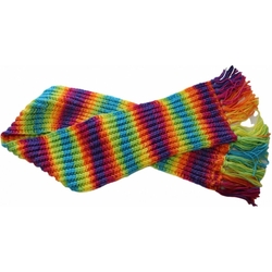 Dětská pletená duhová šála délka 152 cm