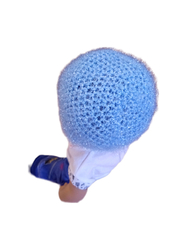 Háčkovaná čepice pro panenku Baby Born modrá velikost obvod hlavy 34 cm