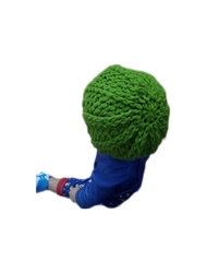 Háčkovaná čepice pro panenku Baby Born zelená obvod hlavy 34 cm