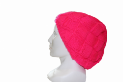 Pletená čepice Homeless neonově růžová velikost univerzální