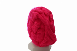 Pletená čepice Homeless neonově růžová velikost univerzální