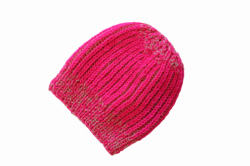 Pletená čepice růžovo-hnědá velikost univerzální