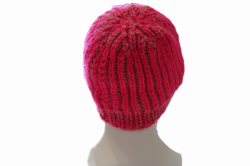 Pletená čepice růžovo-hnědá velikost univerzální